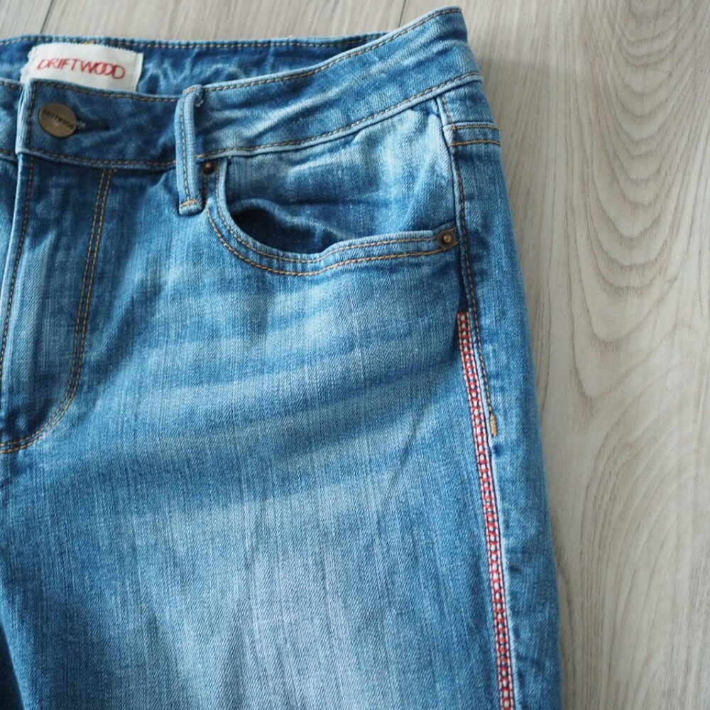 Driftwood Jackie Aztec Boho Southwestern‑inspired Embroidered Jeans – W29 L28 - Picture 7 of 16